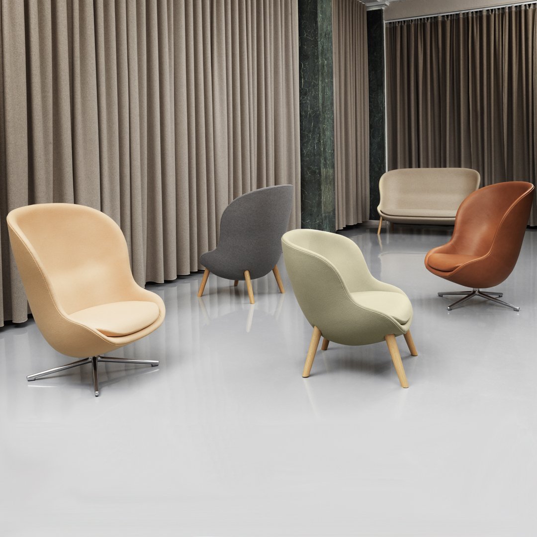 Normann Copenhagen Hyg Lounge Chair High - Swivel Base