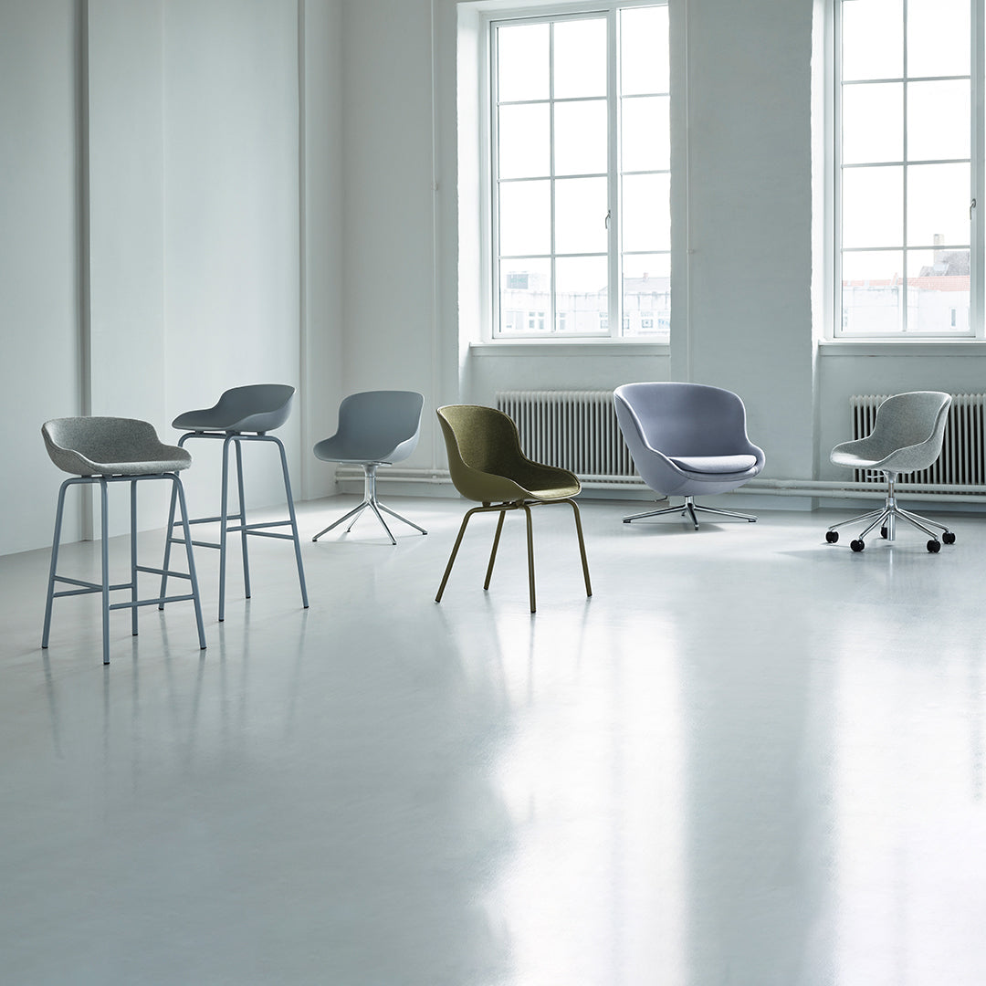 Normann Copenhagen Hyg Side Chair - Steel 4-Leg, Front Upholstered
