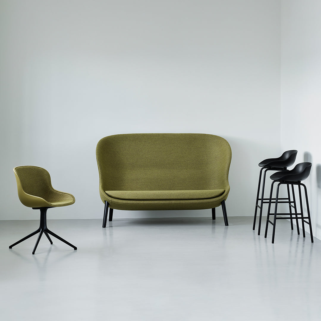 Normann Copenhagen Hyg Chair - 4L Swivel Base - Front Upholstered