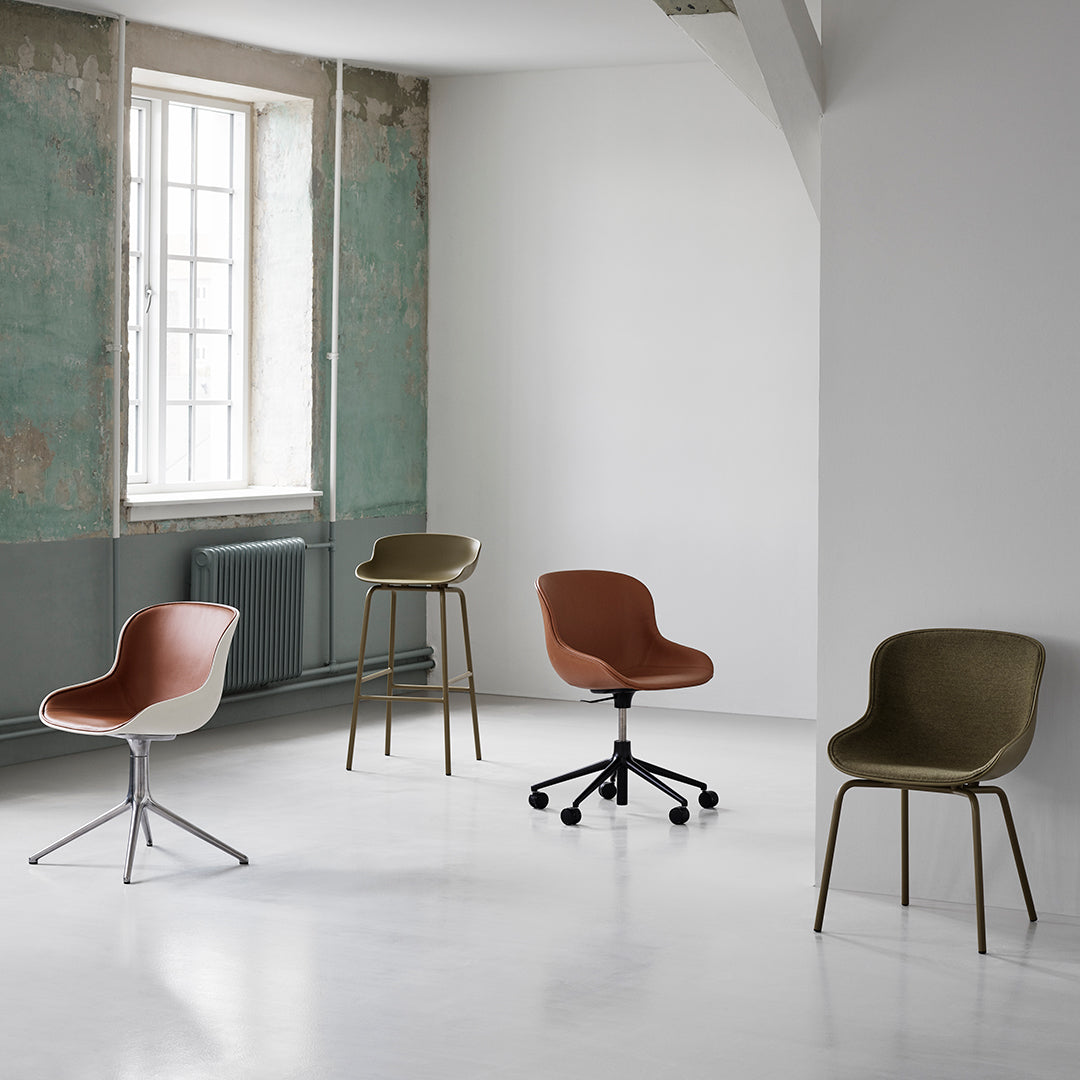 Normann Copenhagen Hyg Side Chair - Steel 4-Leg, Front Upholstered