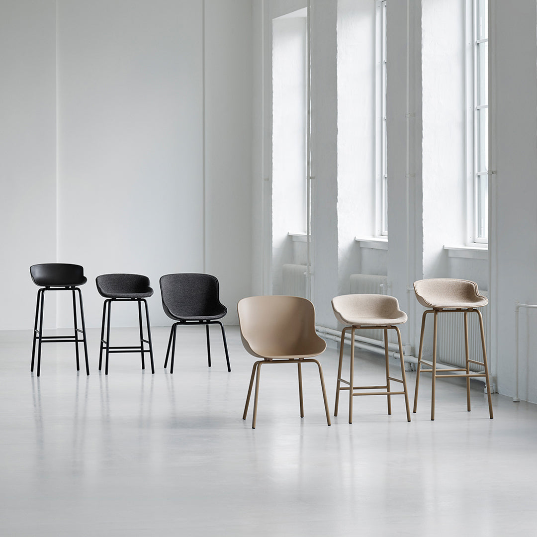 Normann Copenhagen Hyg Side Chair - Steel 4-Leg, Front Upholstered