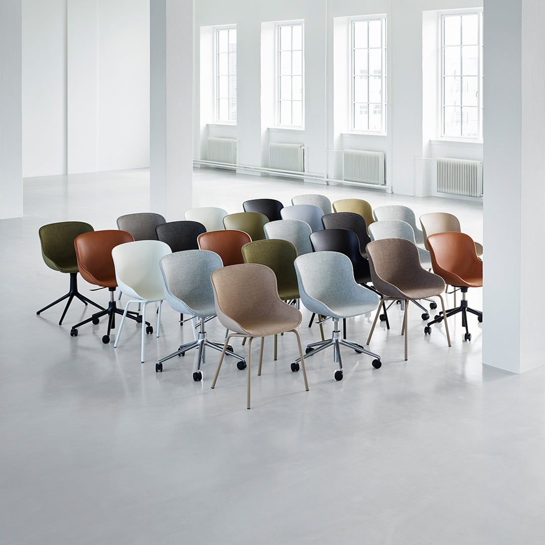 Normann Copenhagen Hyg Side Chair - Steel 4-Leg, Front Upholstered