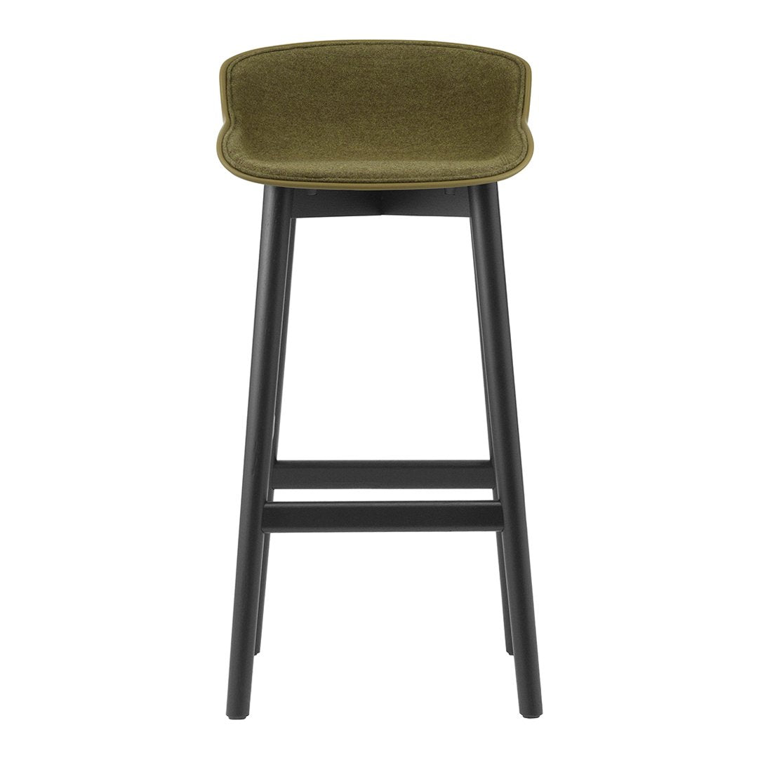 Normann Copenhagen Hyg Bar Stool - Front Upholstered / Wood Base