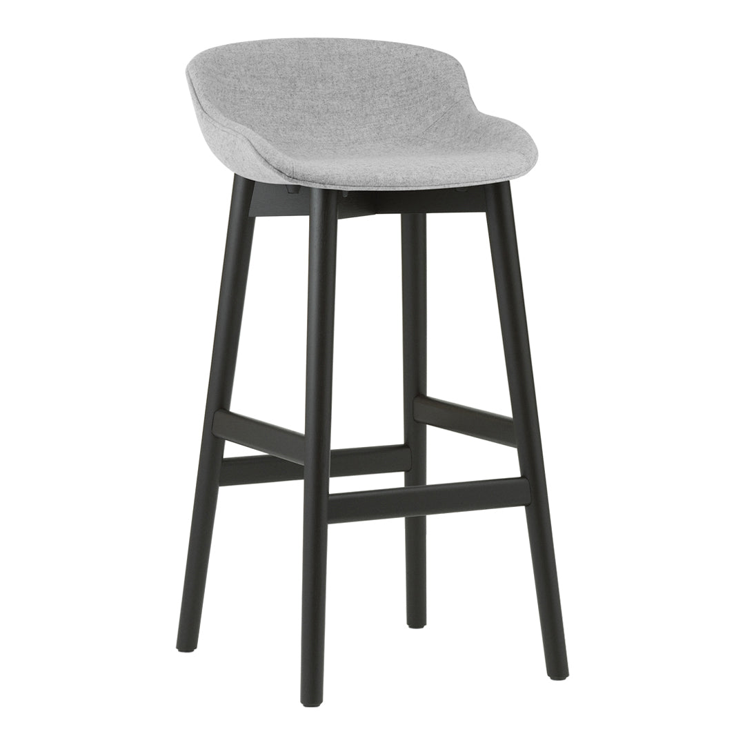 Normann Copenhagen Hyg Bar Stool - Full Upholstery / Wood Base