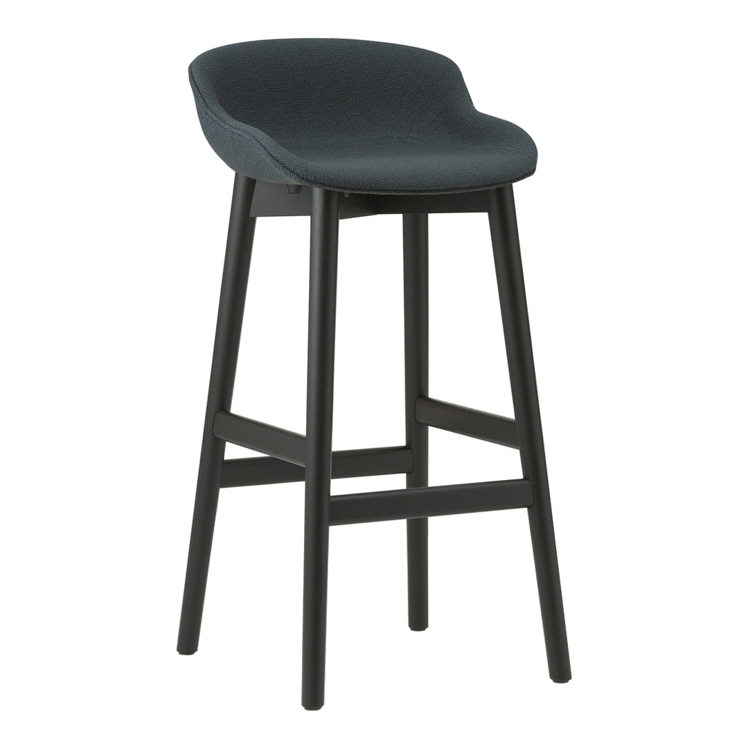 Normann Copenhagen Hyg Bar Stool - Full Upholstery / Wood Base