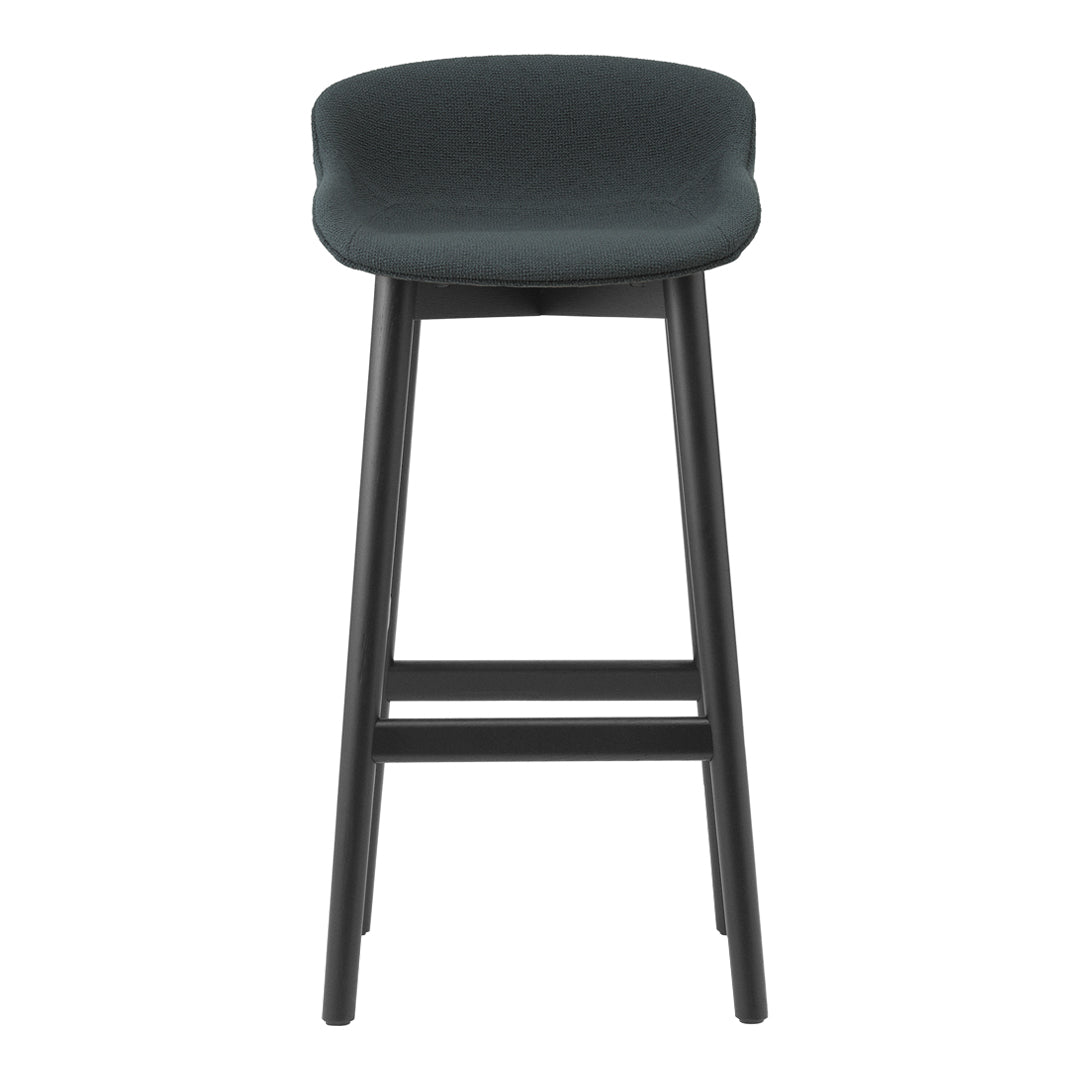 Normann Copenhagen Hyg Bar Stool - Full Upholstery / Wood Base
