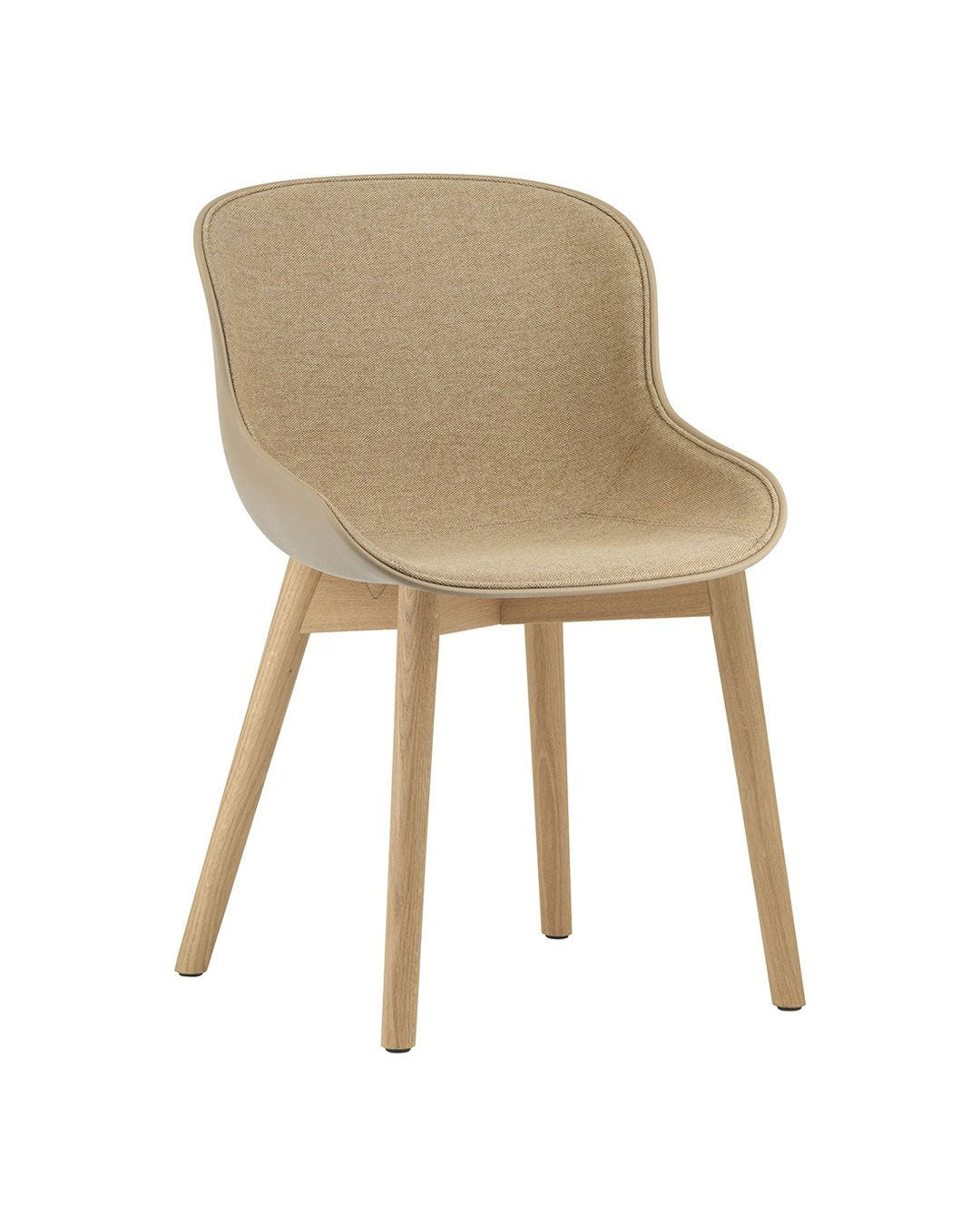 Normann Copenhagen Hyg Side Chair - Wood Base, Front Upholstered