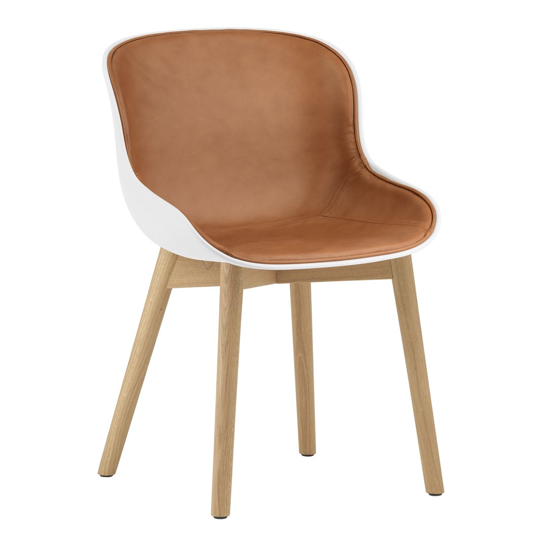 Normann Copenhagen Hyg Side Chair - Wood Base, Front Upholstered