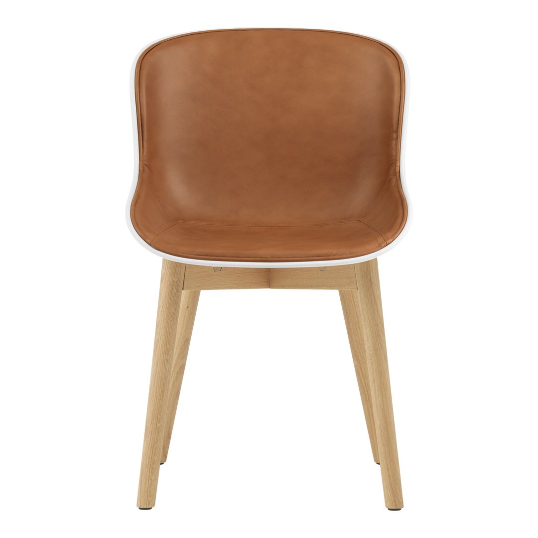 Normann Copenhagen Hyg Side Chair - Wood Base, Front Upholstered