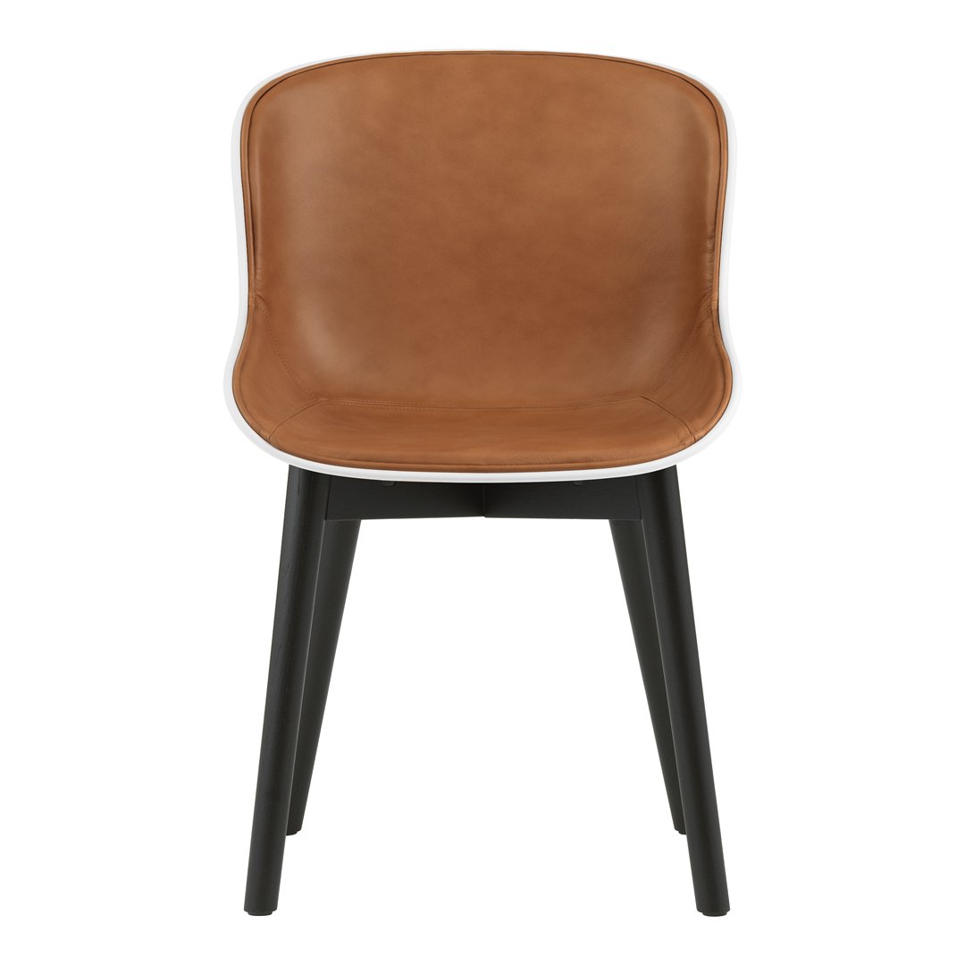 Normann Copenhagen Hyg Side Chair - Wood Base, Front Upholstered
