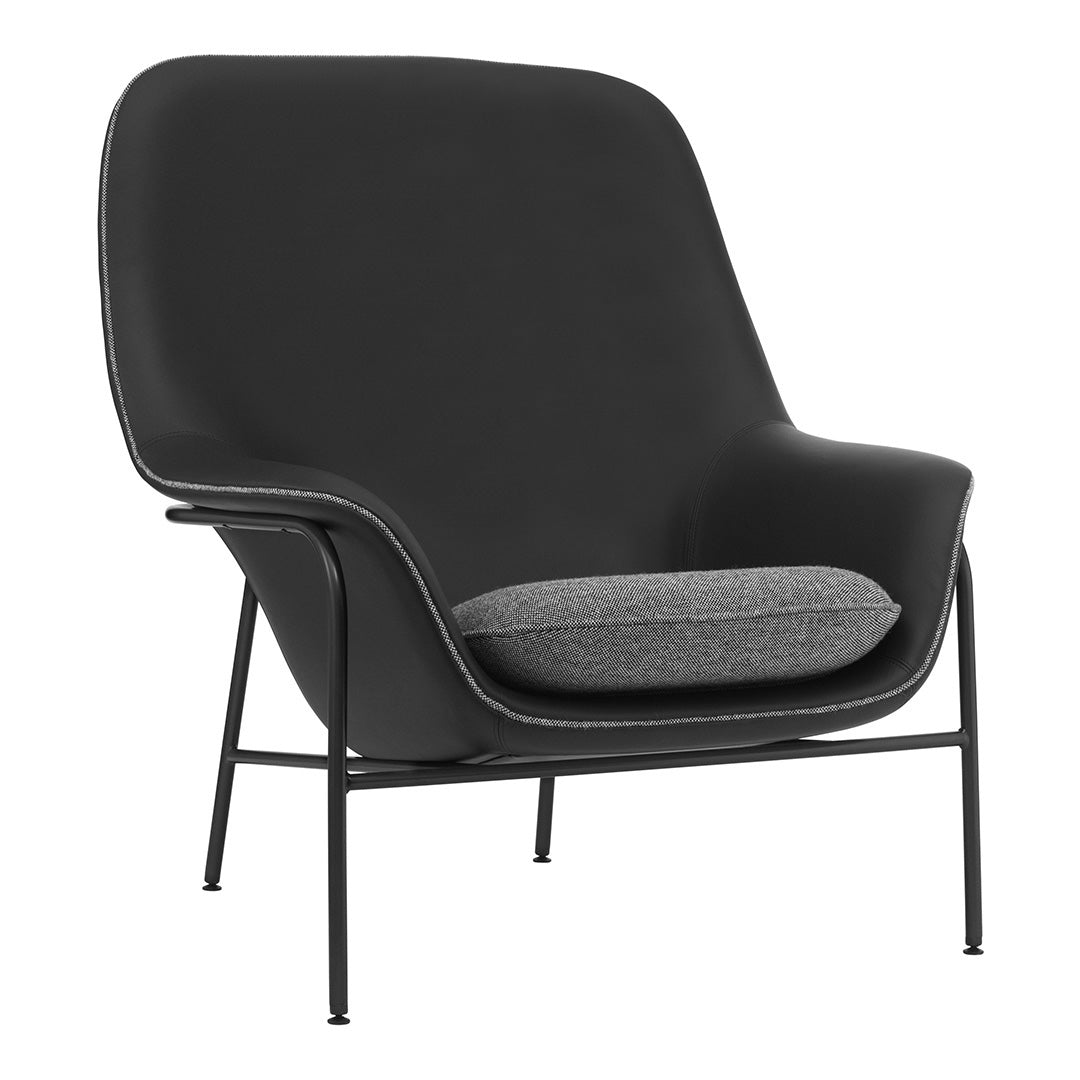 Normann Copenhagen Drape High Lounge Chair - Steel Legs