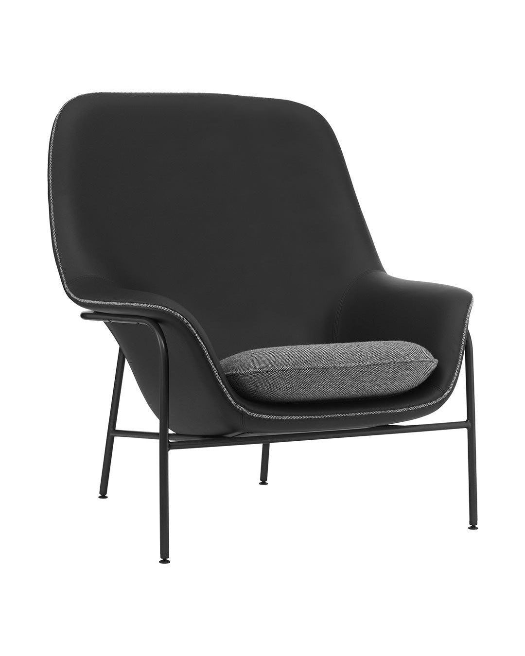 Normann Copenhagen Drape High Lounge Chair - Steel Legs
