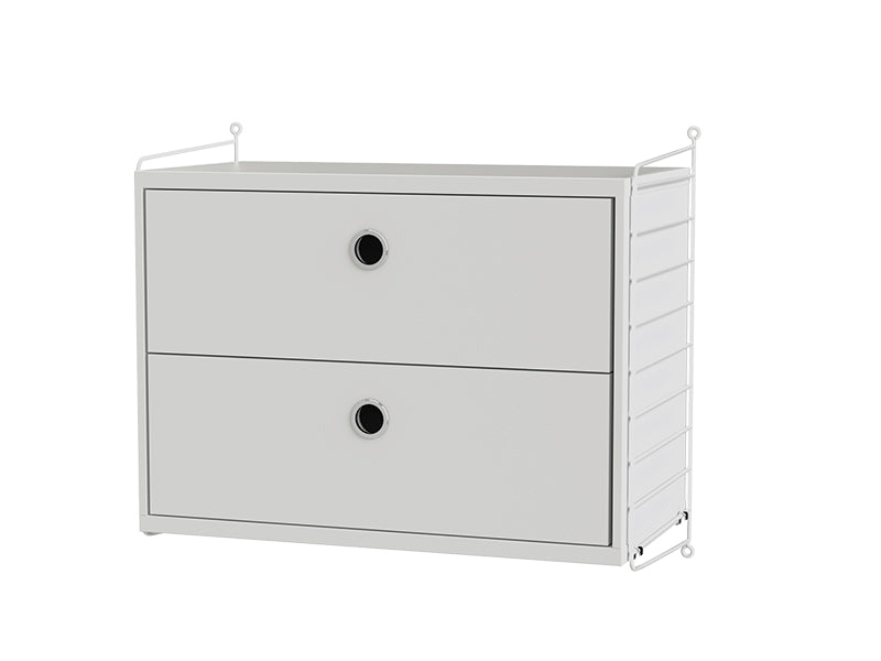 String Furniture Bedroom Bundle S A in White shelves and white panels