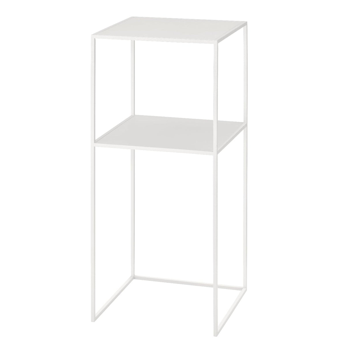 Blomus Fera Modern Steel Console Table - Narrow Geometric Industrial Style - 2 Tier