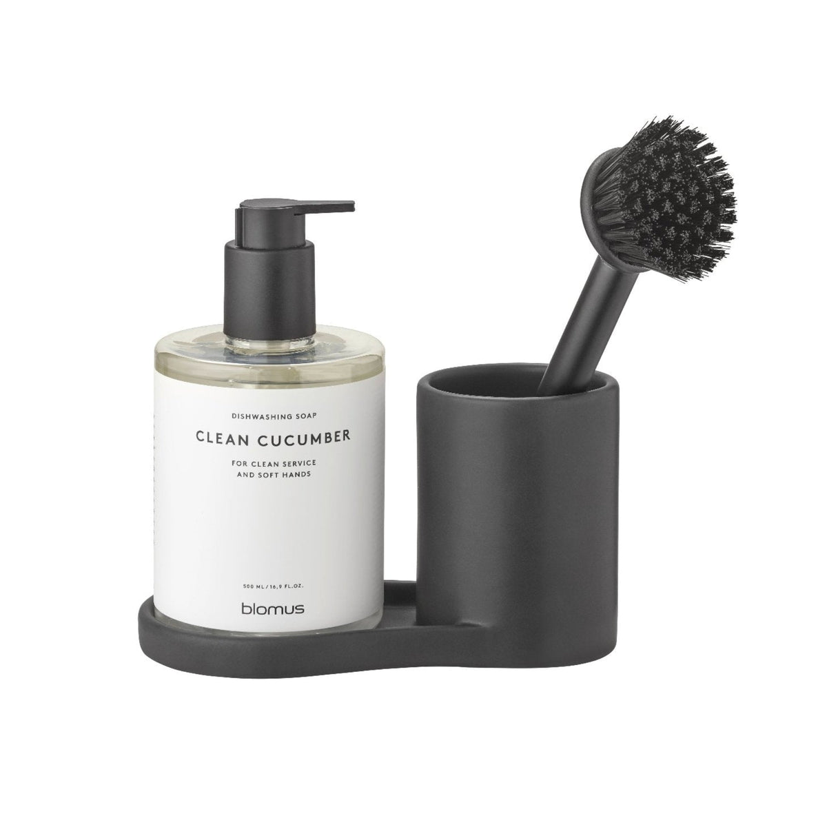 Blomus Piro Ceramic Sink Organizer – Minimalist Stoneware Kitchen & Bathroom Caddy for Soap, Sponge & Dish Brush Storage