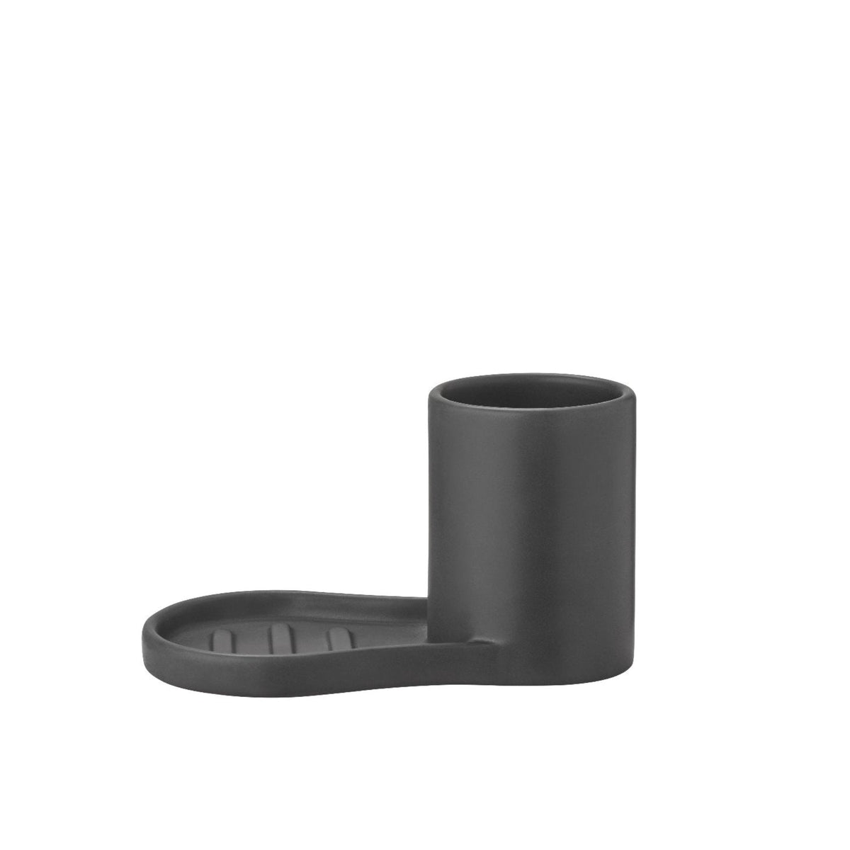 Blomus Piro Ceramic Sink Organizer – Minimalist Stoneware Kitchen & Bathroom Caddy for Soap, Sponge & Dish Brush Storage