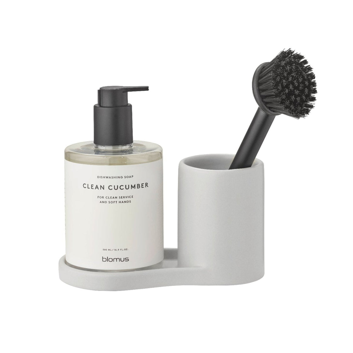 Blomus Piro Ceramic Sink Organizer – Minimalist Stoneware Kitchen & Bathroom Caddy for Soap, Sponge & Dish Brush Storage