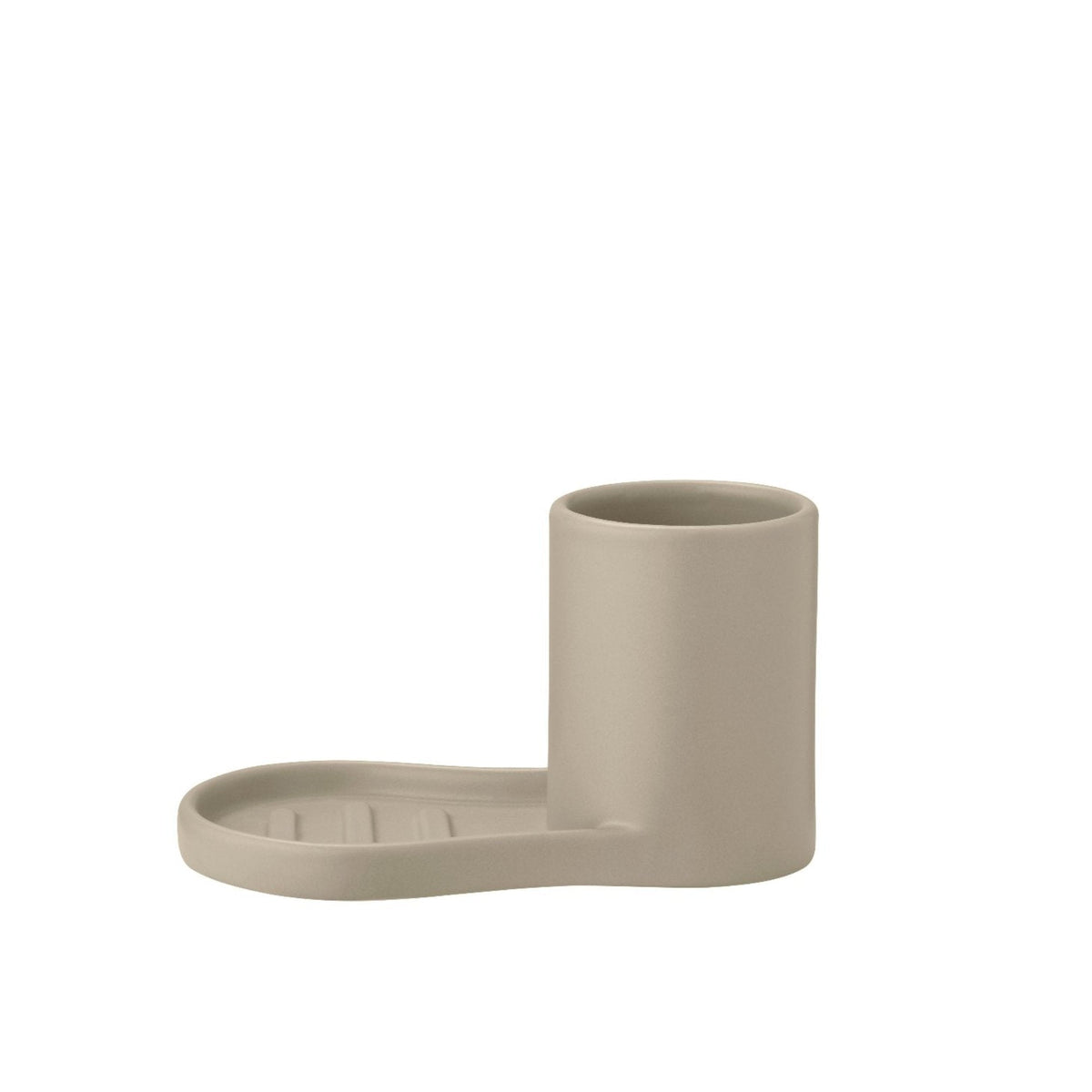Blomus Piro Ceramic Sink Organizer – Minimalist Stoneware Kitchen & Bathroom Caddy for Soap, Sponge & Dish Brush Storage