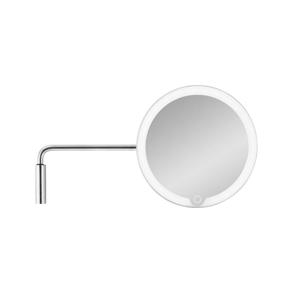 Blomus Modo Wall Mounted LED Magnifying Vanity Makeup Mirror - Rechargable - Stainless Steel