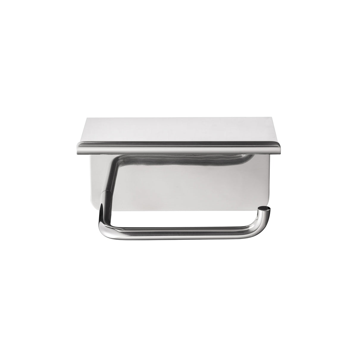 Blomus Modo Stainless Steel Wall Mounted Toilet Paper Holder with Tray - Industrial Modern Décor