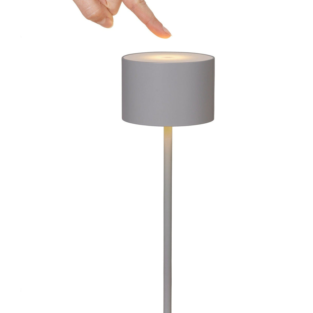 Blomus Farol Metallic Rechargable LED Indoor or Outdoor Table Lamp - Dimmable - Varying Light Colors