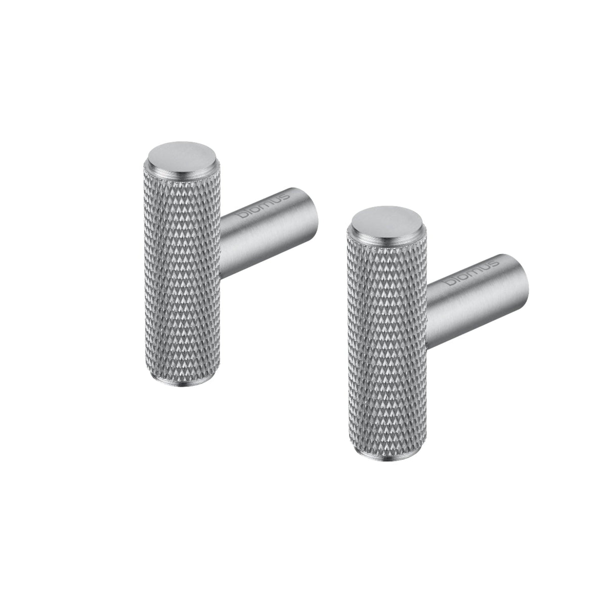 Blomus Rof Steel Wall Hook or Cabinet Knob - T-Shaped - Set of 2