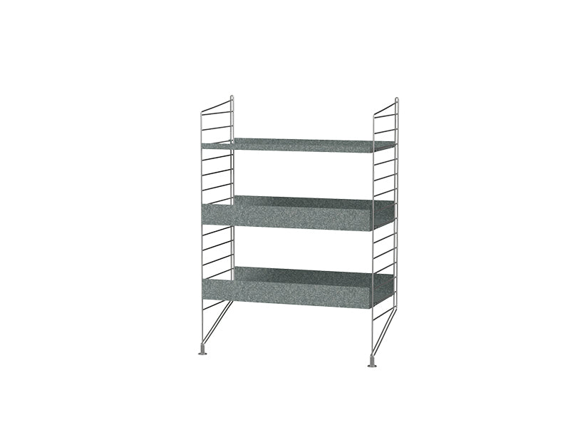 String Furniture Outdoor Bundle O B in Galvanized shelves and galvanized panels