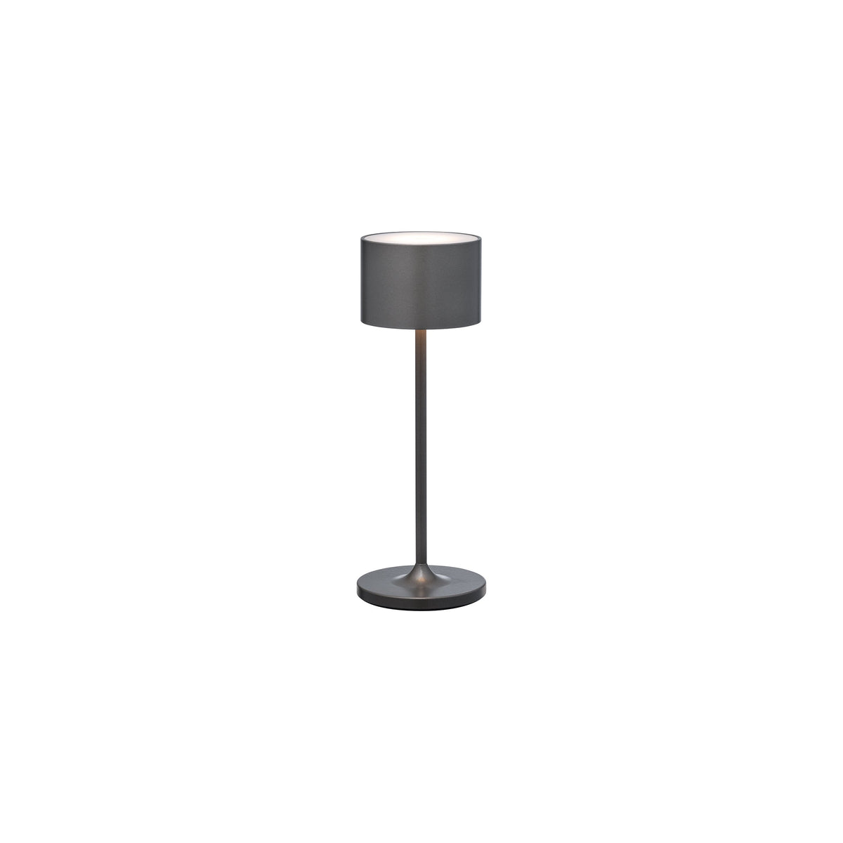 Blomus Farol Metallic Rechargable LED Mini Portable Indoor or Outdoor Table Lamp for Side Table, Bistro Table or Dining Table - Dimmable