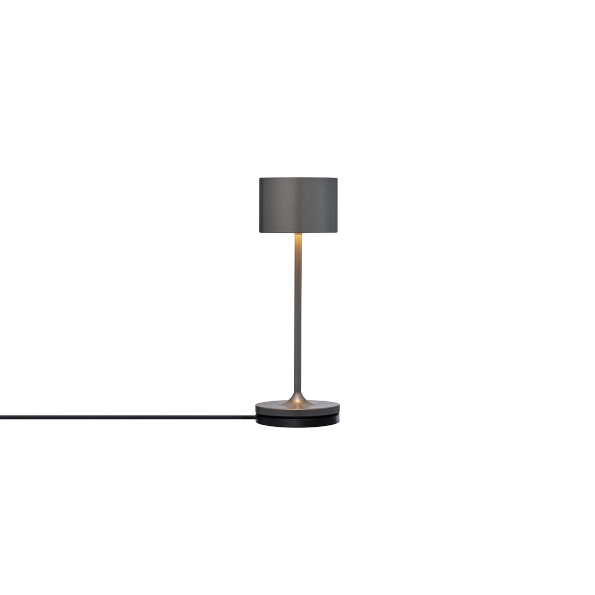 Blomus Farol Metallic Rechargable LED Mini Portable Indoor or Outdoor Table Lamp for Side Table, Bistro Table or Dining Table - Dimmable