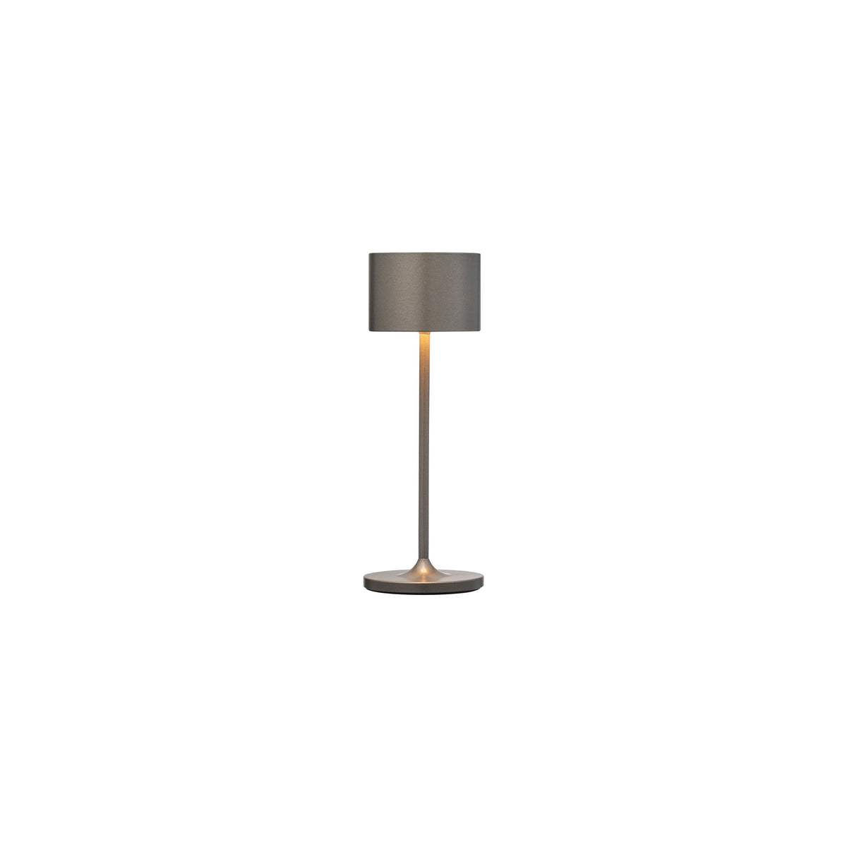 Blomus Farol Metallic Rechargable LED Mini Portable Indoor or Outdoor Table Lamp for Side Table, Bistro Table or Dining Table - Dimmable