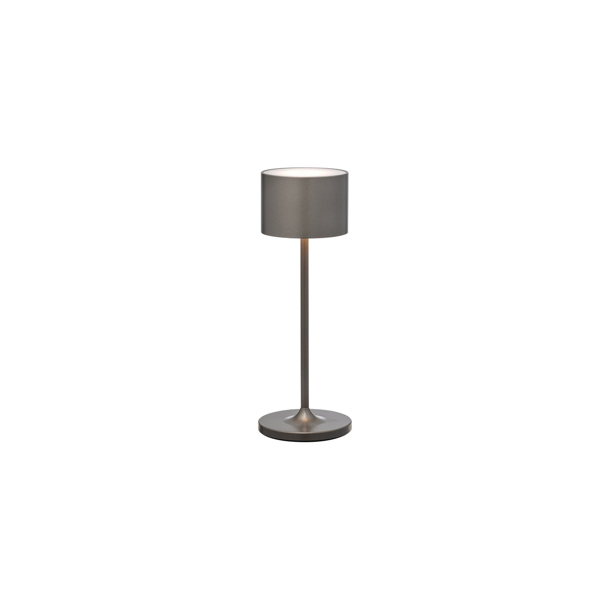 Blomus Farol Metallic Rechargable LED Mini Portable Indoor or Outdoor Table Lamp for Side Table, Bistro Table or Dining Table - Dimmable