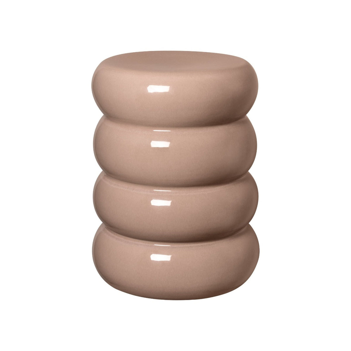 Blomus Toru Contemporary Round Sculputural Ceramic Side Table - Accent Table