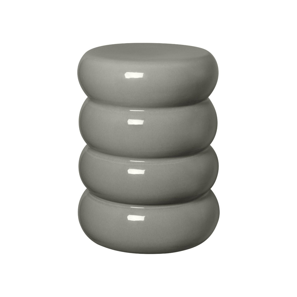 Blomus Toru Contemporary Round Sculputural Ceramic Side Table - Accent Table