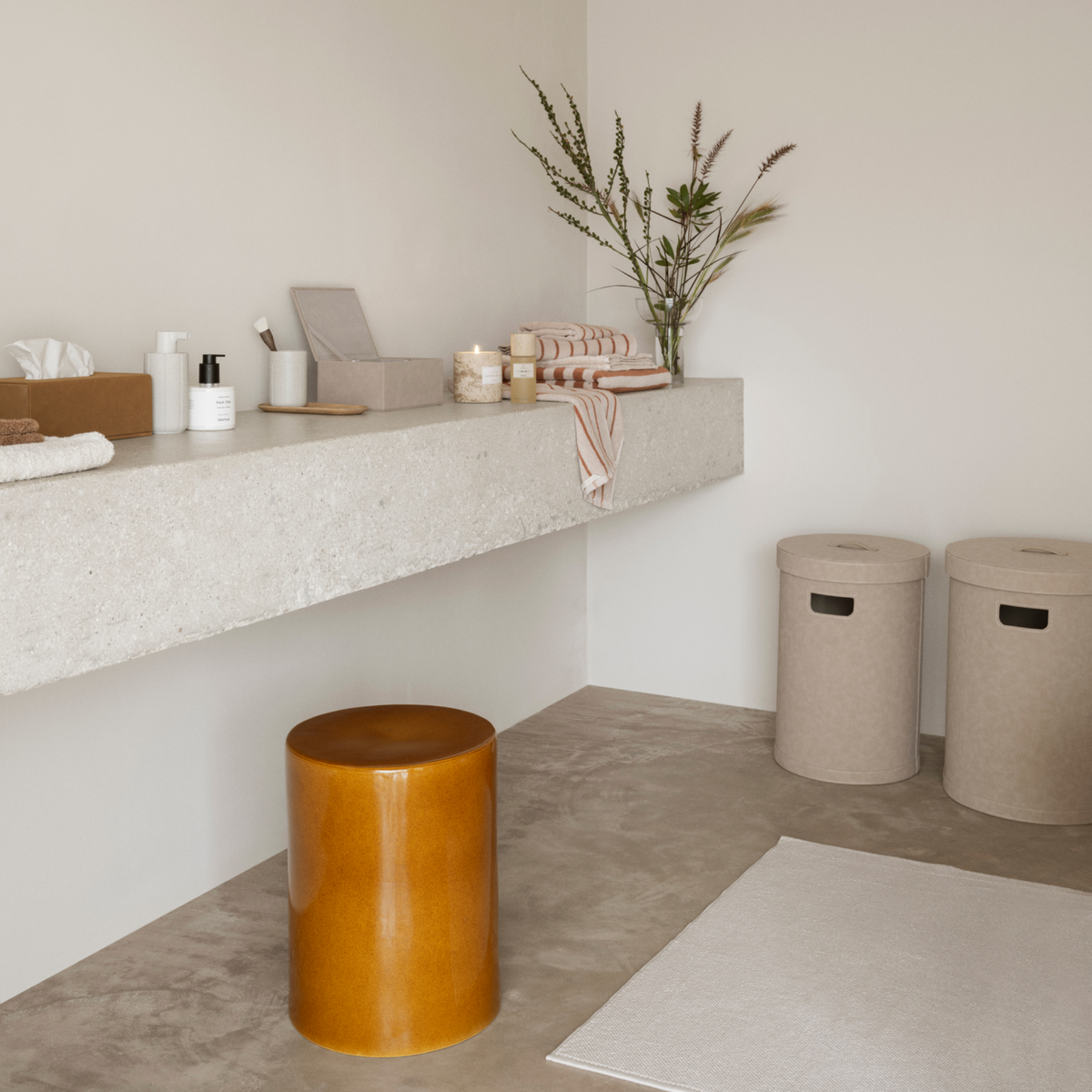 Blomus Sahla Faux Suede Luxury Decorative Facial Tissue Cover for Bathroom, Dressing Room or Office