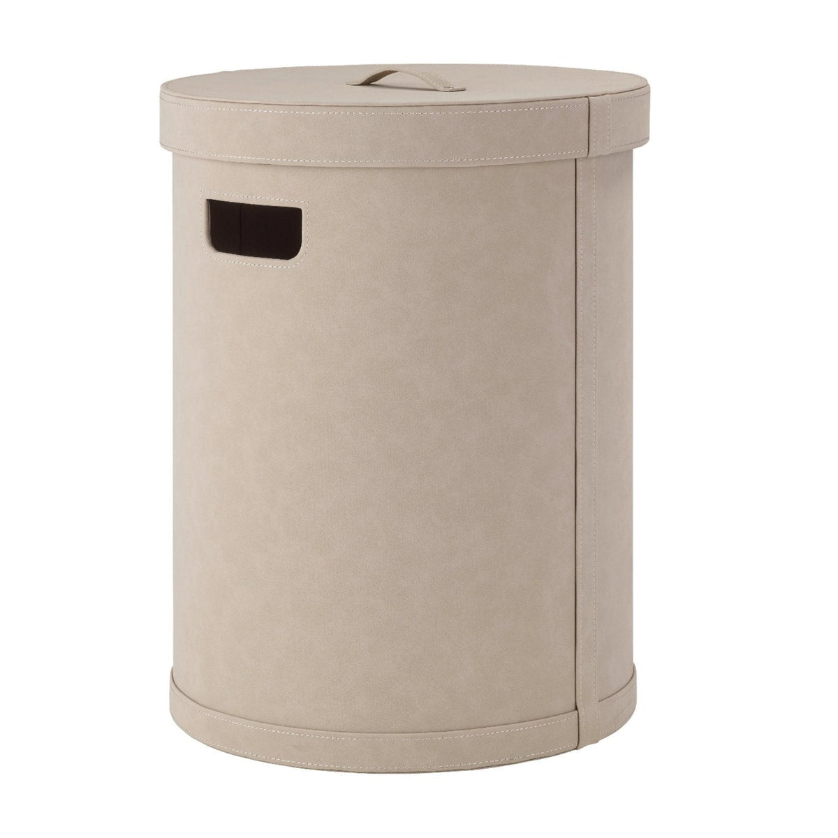 Blomus Sahla Faux Suede Luxury Decorative Storage Bin and Laundry Bin With Lid & Carrying Handles