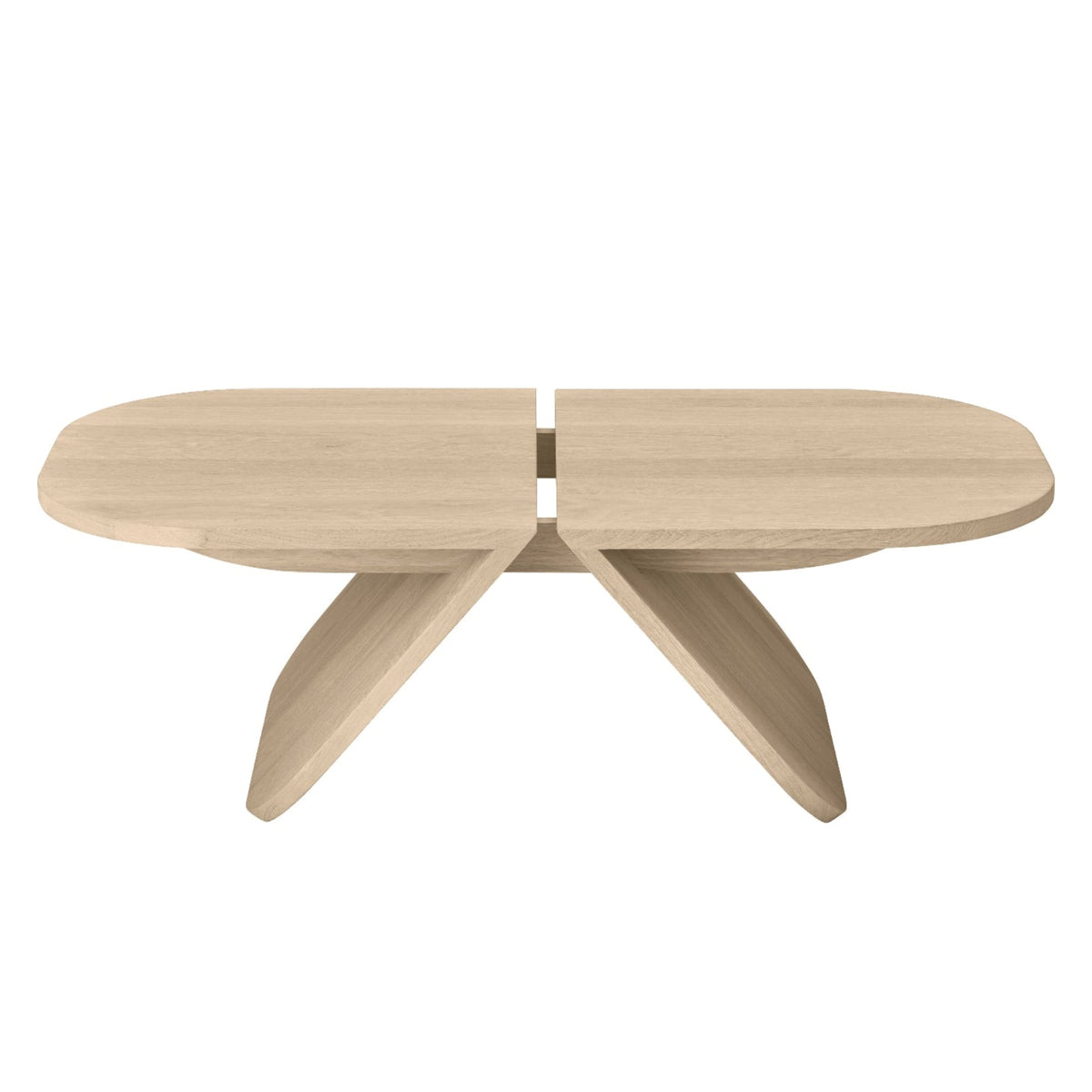 Blomus Avio Modern Solid Oak Coffee Table with Split Top Design - Scandinavian Minimalist Table