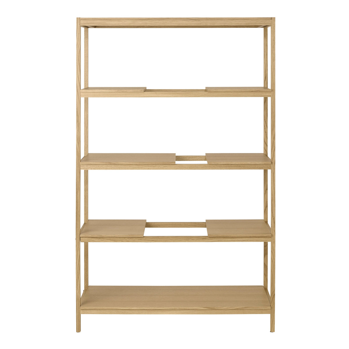 Blomus Sukoya Oak Shelf Unit with Adjustable Shelf Panels - Scandinavian Design - 5 Shelf