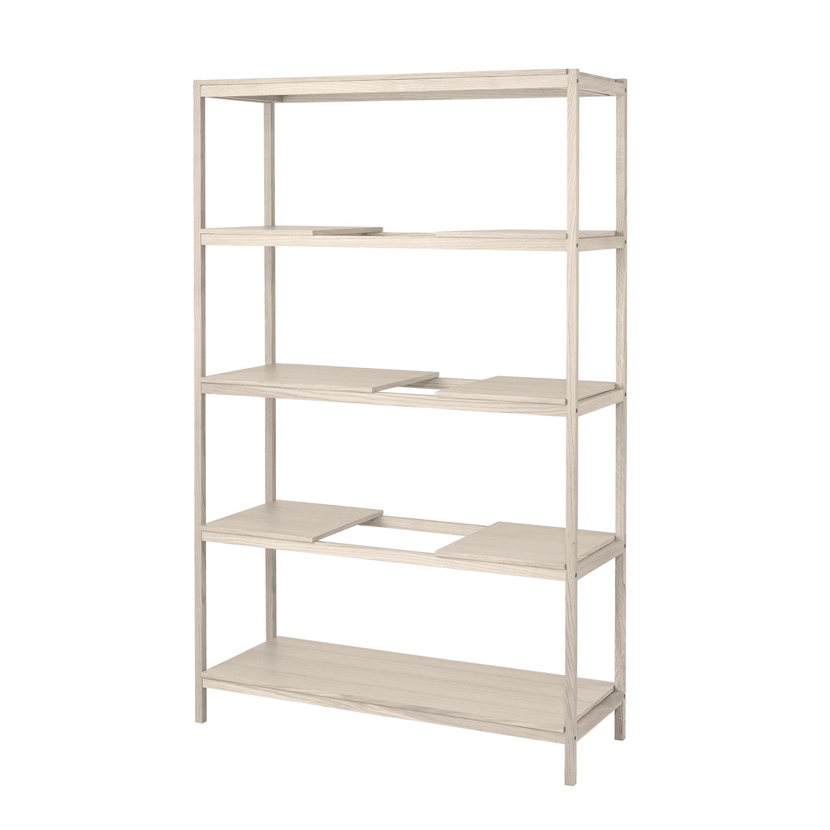 Blomus Sukoya Oak Shelf Unit with Adjustable Shelf Panels - Scandinavian Design - 5 Shelf