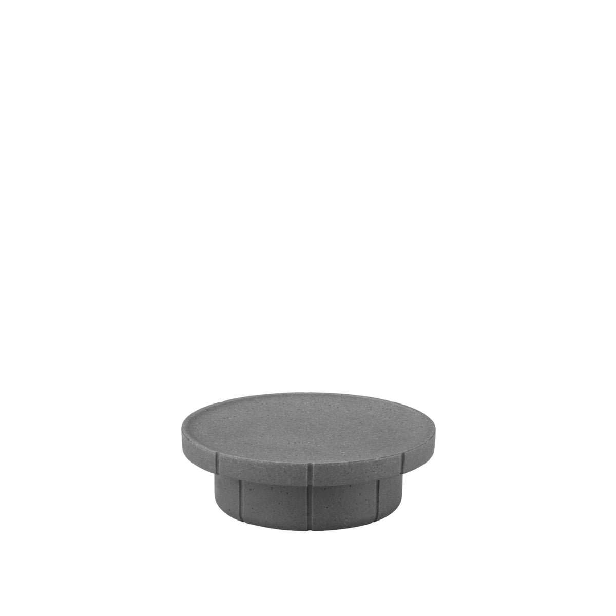 Blomus Kua Bathroom Countertop Round Tray Organizer - Recycled Polyresin - Modern Organic