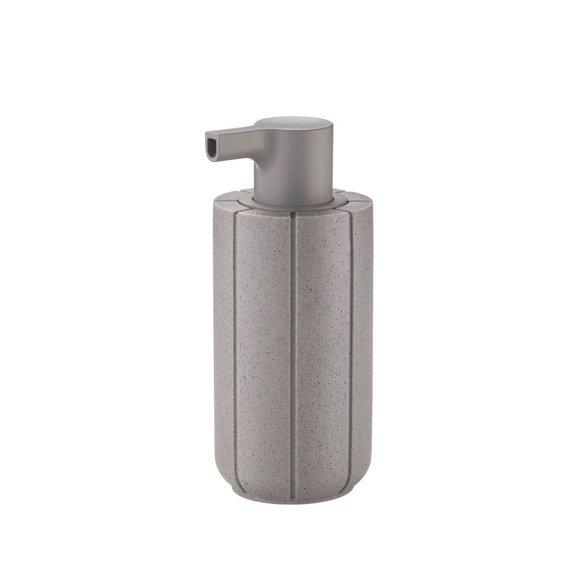 Blomus Kua Bathroom Soap Dispenser - Recycled Polyresin Manual Soap Pump - Modern Organic