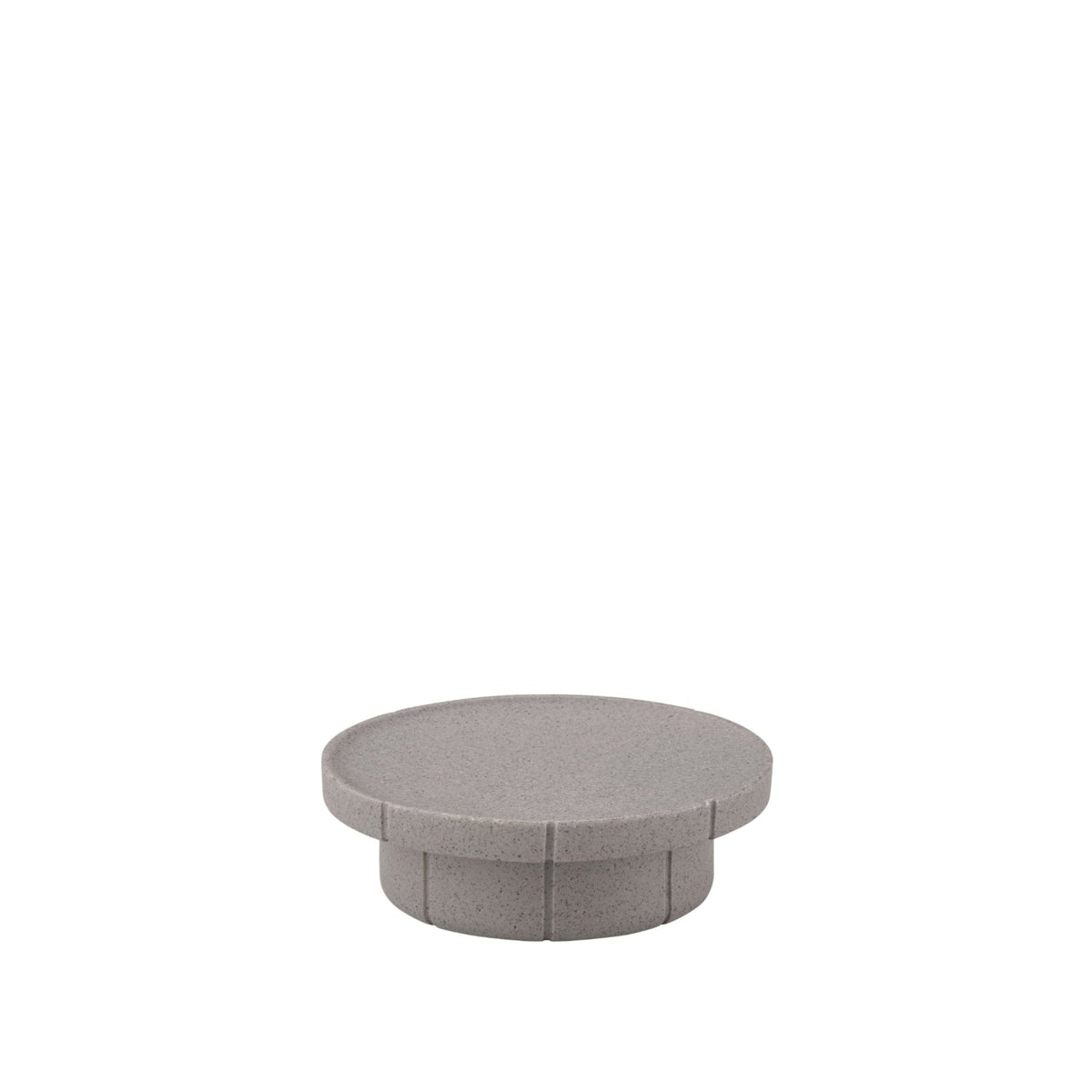 Blomus Kua Bathroom Countertop Round Tray Organizer - Recycled Polyresin - Modern Organic