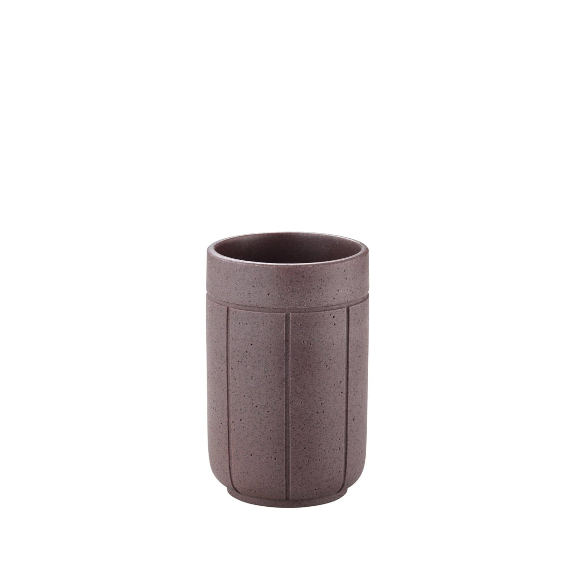 Blomus Kua Bathroom Tumbler and Toothbrush Holder Organizer - Recycled Polyresin - Modern Organic