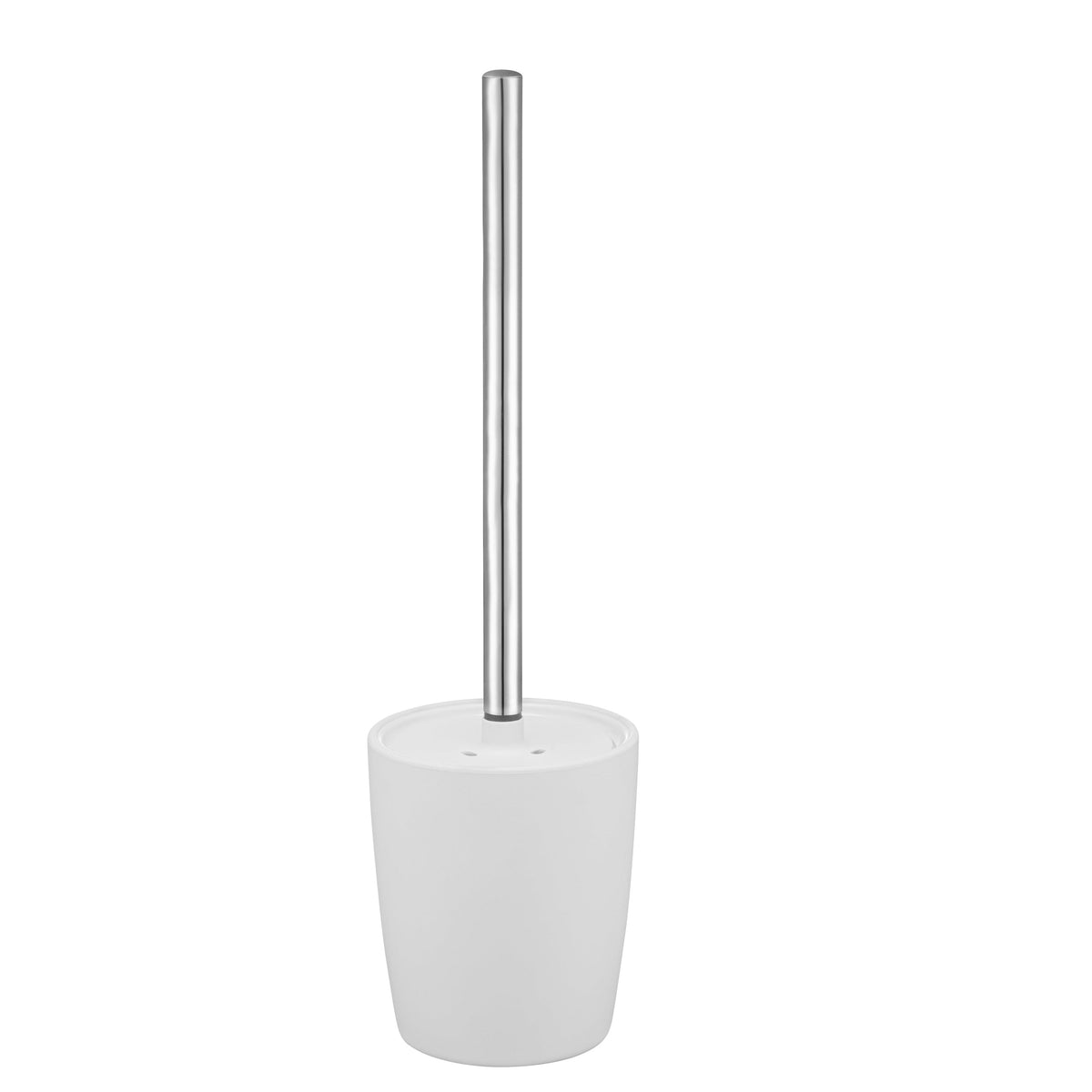 Blomus Ava Toilet Brush with Decorative Holder - Stainless Steel Handle - Spa Inspired - White