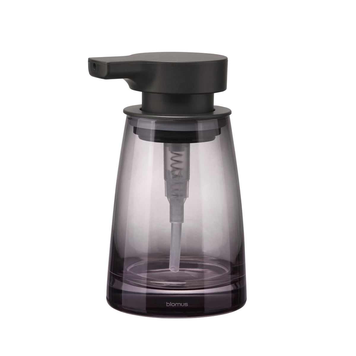 Blomus Ava Glass Bathroom Soap Dispenser Manual Soap Pump - Spa Inspired - Black