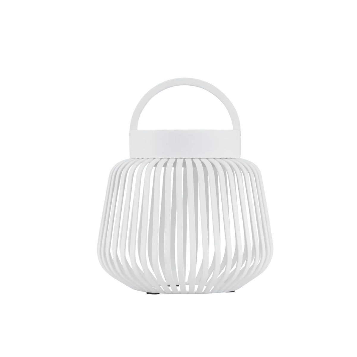 Blomus Lito Rechargable LED Portable Indoor or Outdoor Lighting Effect Steel Lantern - Dimmable - Varying Light Colors - Extra Small / White
