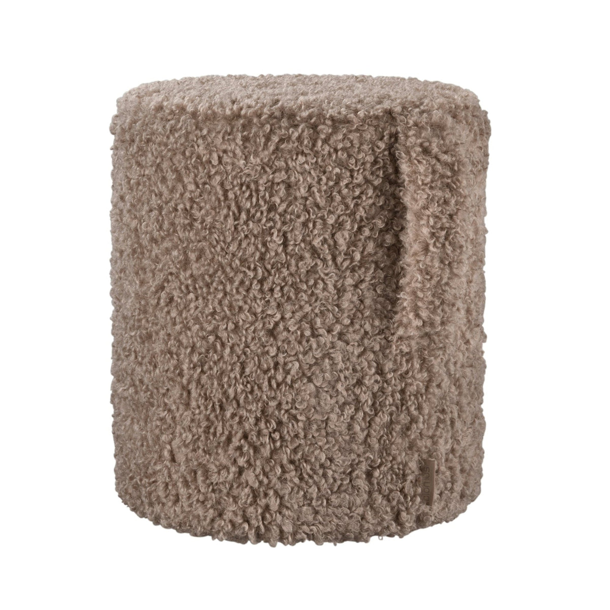 Blomus Teddy Round Pouf Accent Table, Stool or Ottoman with Soft Upholstry