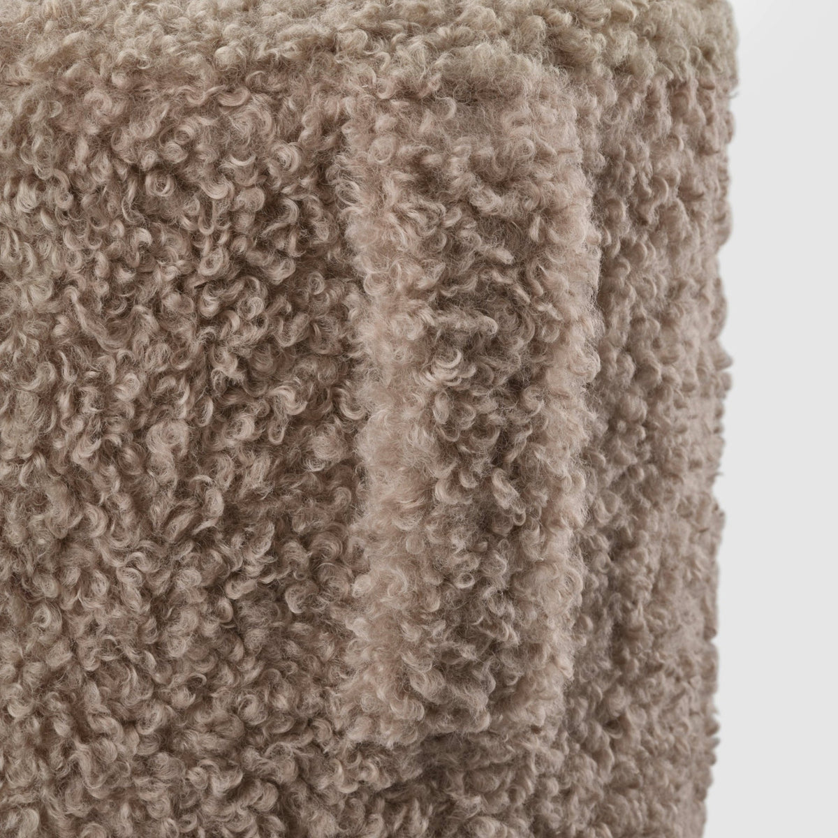 Blomus Teddy Round Pouf Accent Table, Stool or Ottoman with Soft Upholstry