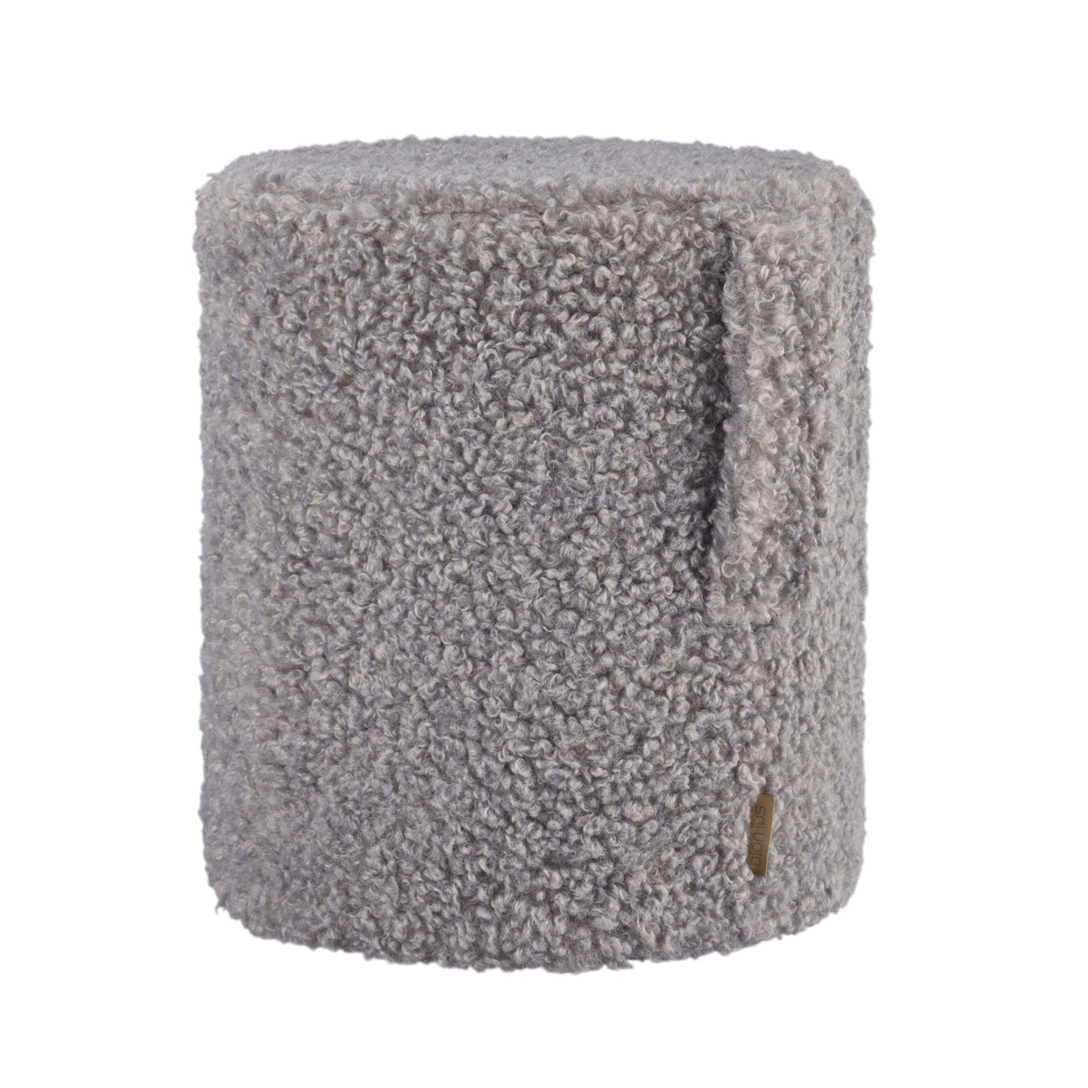 Blomus Teddy Round Pouf Accent Table, Stool or Ottoman with Soft Upholstry
