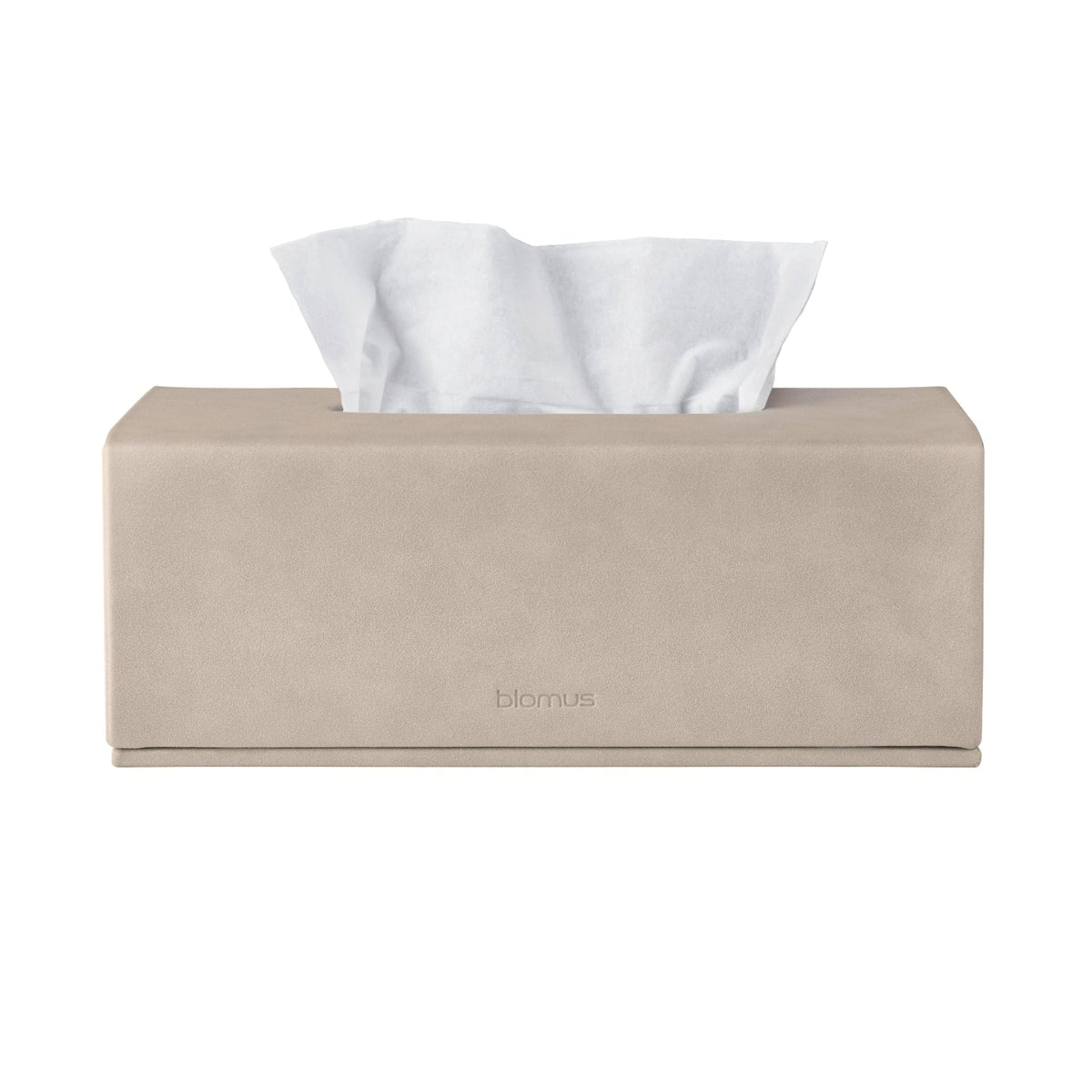 Blomus Sahla Faux Suede Luxury Decorative Facial Tissue Cover for Bathroom, Dressing Room or Office