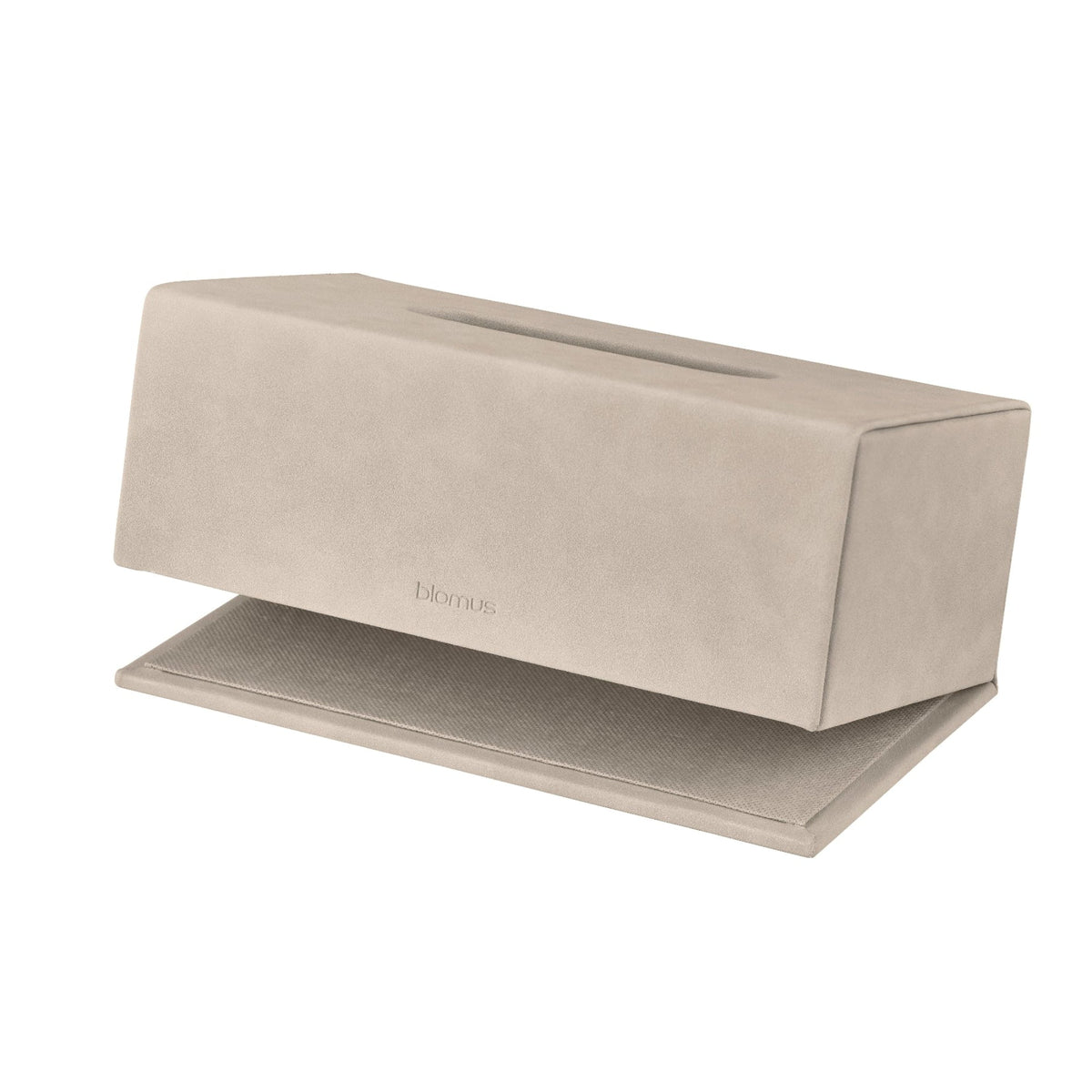 Blomus Sahla Faux Suede Luxury Decorative Facial Tissue Cover for Bathroom, Dressing Room or Office